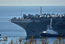 The aircraft carrier USS Harry S. Truman arrives in the